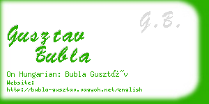 gusztav bubla business card